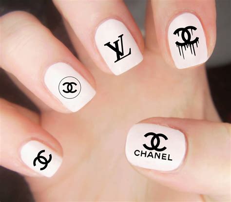 chanel nail art decals|Chanel nail stickers marie.